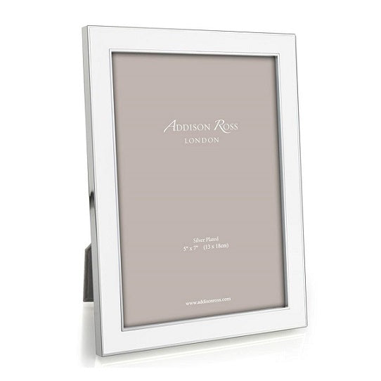 Addison Ross Silver Trim White Enamel Frame - 3 Sizes